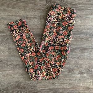 LuLaRoe One Size Floral Leggings